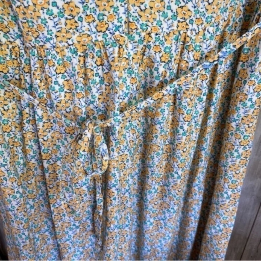 NWT Faithfull The Brand Patrinico Sabinosa Floral Midi Dress Puff Sleeve 4 - Picture 6 of 8
